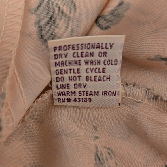 Susan Bristol Vintage Floral Pink 2 PC Top Skirt Set 80s 90s Sz 6/8 Cottagecore - Picture 10 of 11